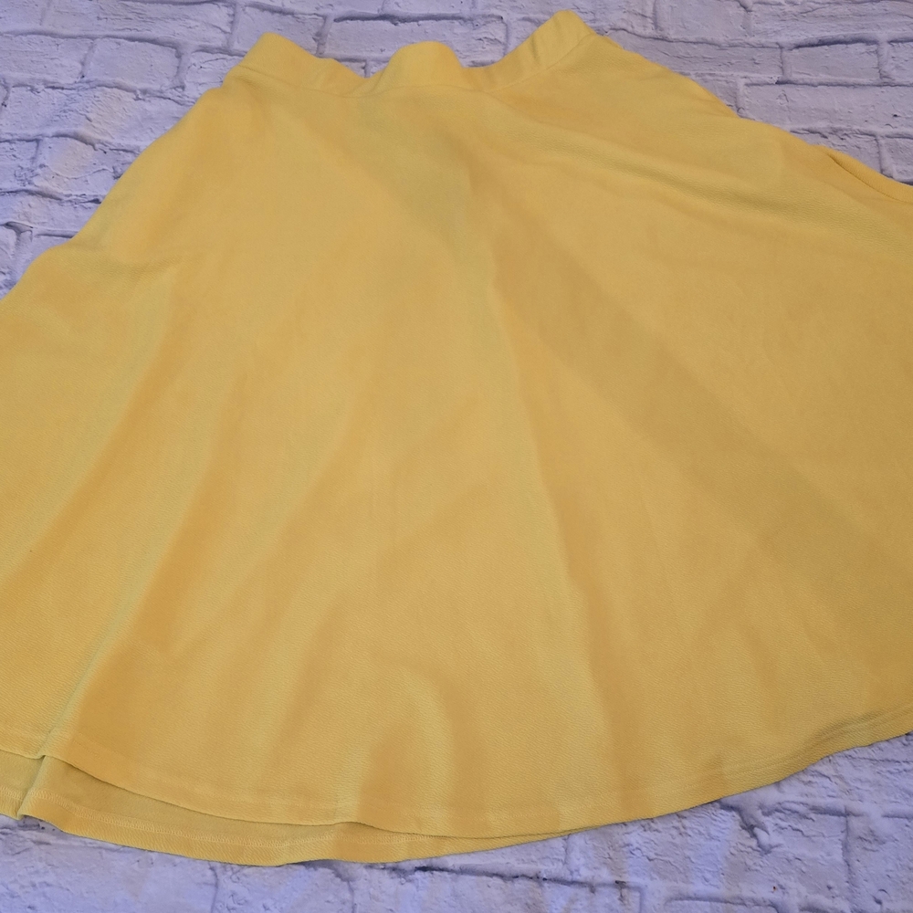 White Mark Sunny Yellow A-Line Skirt